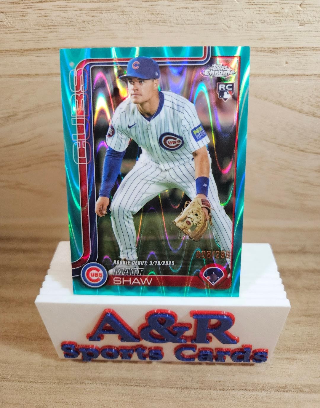 2025 Topps Chrome Update - Matt Shaw RC #USC135 - Teal Raywave Refractor 8/299