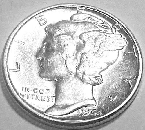 1944 P MERCURY DIME GEM BU +  No Reserve  *J1934