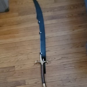 Knights Templar Medieval Repro Longsword w/ Scabbard, Stainless Double Edge