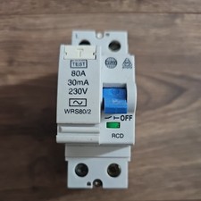 Wylex WRS80/2 80Amp 230v 30mA Circuit Breaker WRS 80/2 Double Pole RCD