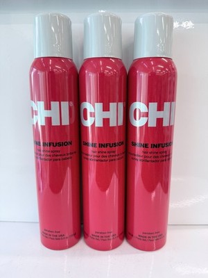 CHI Shine Infusion Hair Spray Weightless Shine - 5.3 oz each- 3pc Combo