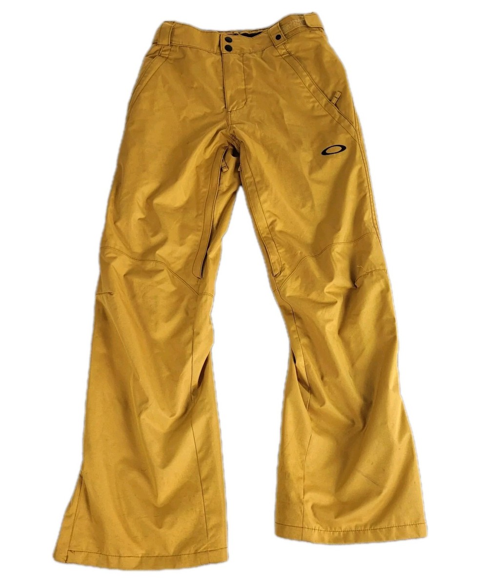 Oakley Snow Pants Mens Small BioZone FN Dry 10K Mustard Yellow