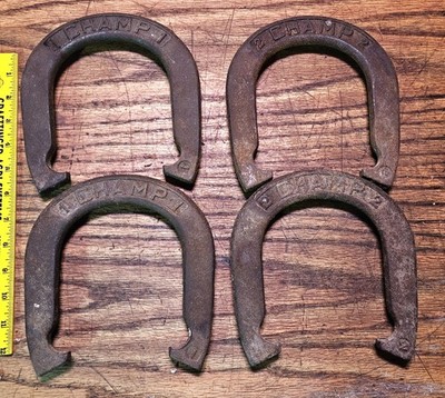Vintage Champ Horseshoes Set Of 4