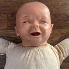VTG/ANTIQUE COMPOSITION HEAD DOLL, 17" TALL — photo 3