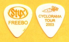 Styx Glen Burtnik Signature Freebo White Guitar Pick - 2003 Cyclorama Tour