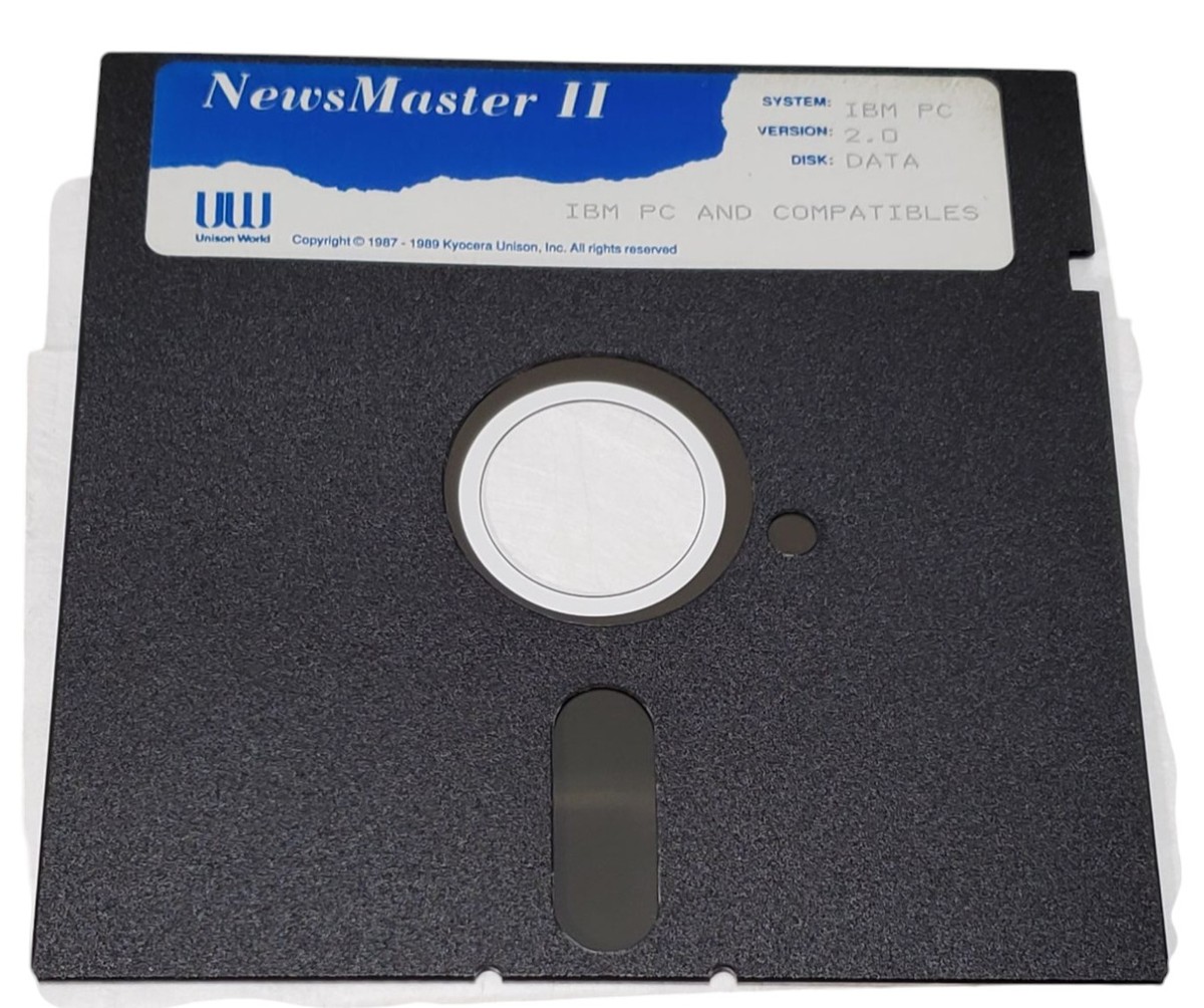 Vintage News Master II 5.25 Disks IBM DOS Computer Software | eBay