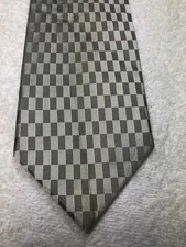 BERGAMO MENS TIE LIGHT GRAY AND WHITE 4 X 61