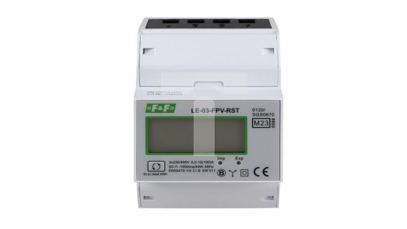 Energy consumption meter, 3-phase 100A direct, bidirectional, MID complia /T2UK