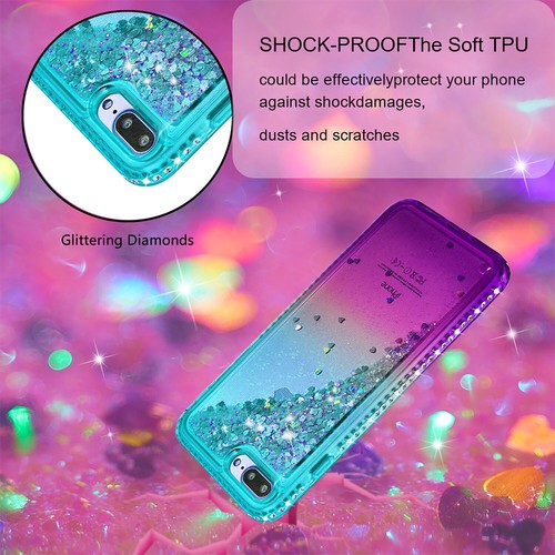 Flüssige dynamische Glitzer Treibsand Handyhülle für iPhone 8/7/6 Plus X/Xs/Xr/Xs Max - Bild 35 von 36