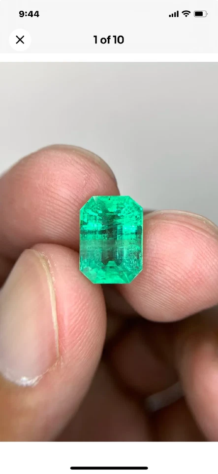 Amazing Rare Natural Vivid Green 3.52 Ct Panjshir Emerald  below wholesale/fmv  - Image 2 of 4