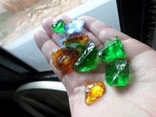 andara crystal - monatomic andara glass - 50 grams - 9 pieces - KA28