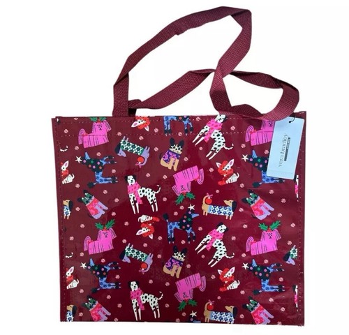 Vera Bradley Throw Blanket and Gift Market Tote Set in Holiday Hounds, Sealed - Picture 4 of 5