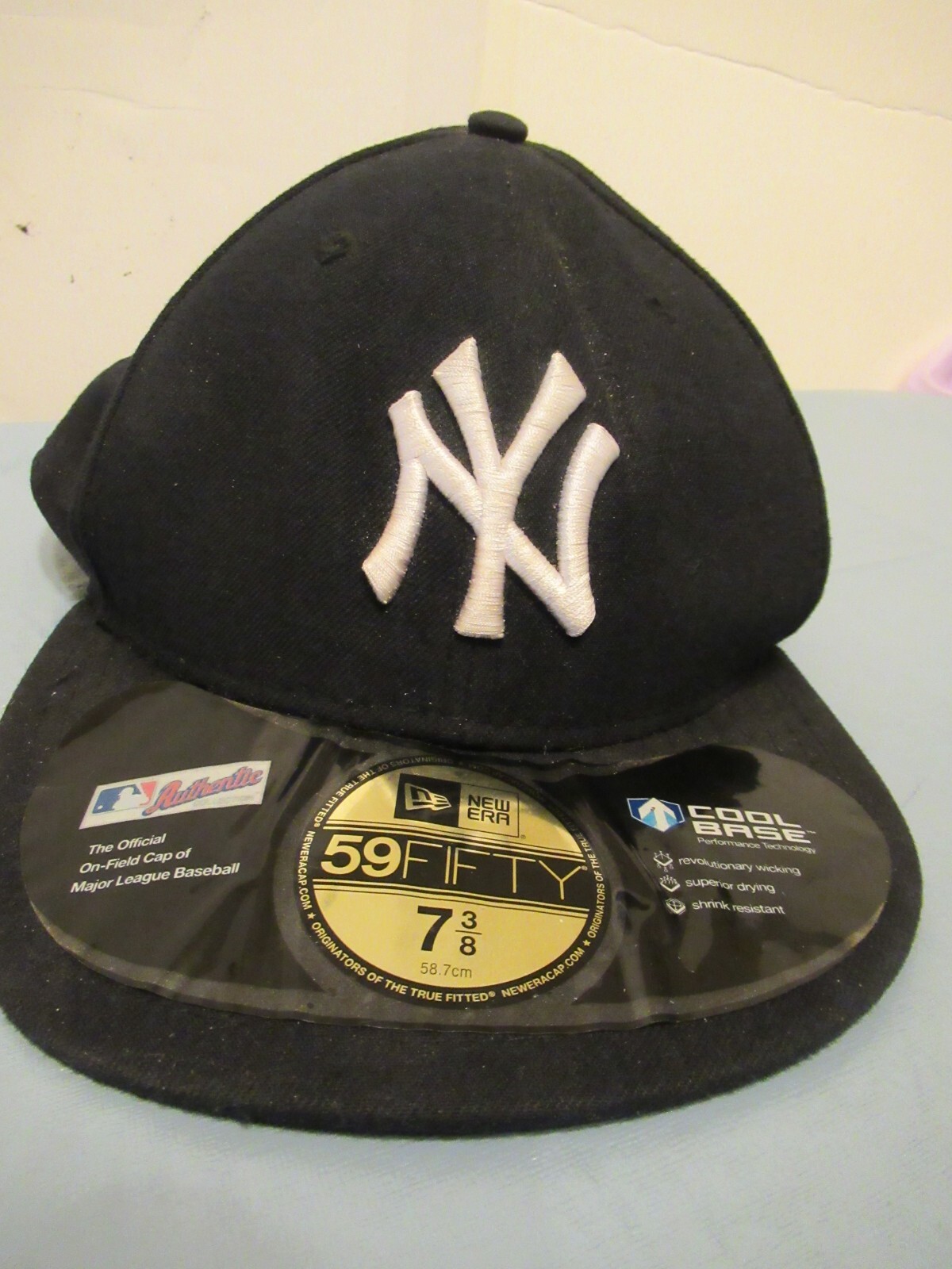 New Era 59FIFTY New York Yankees MLB Cool Base Fitted Hat In Navy