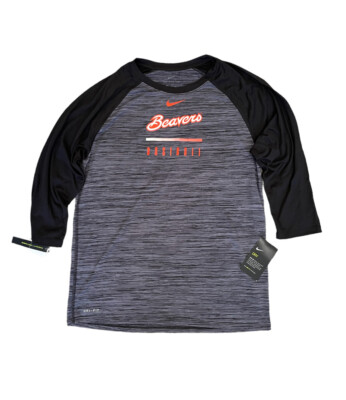 Nike Oregon State Beavers Baseball 3/4 Sleeve Tee Shirt Men s Size Medium NEW