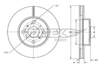 2X Tomex Brakes TX 70-72 Bremsscheibe Passend FüR Nissan