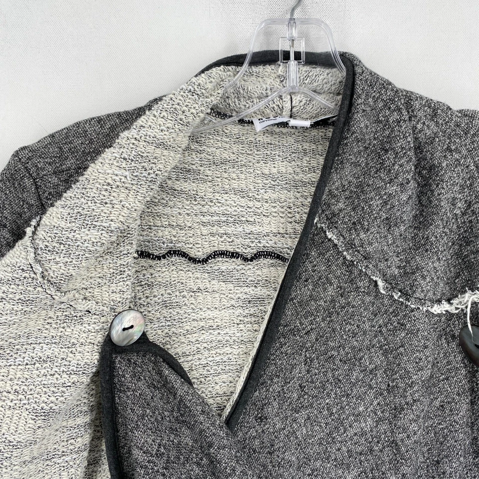 Neon Buddha Womens Wrap Open Cardigan Sweater Size XS Gray Oversized - Image 3 of 4