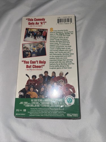 The Mighty Ducks VHS NEW SEALED Walt Disney Emilio Estevez Vintage - Picture 4 of 8