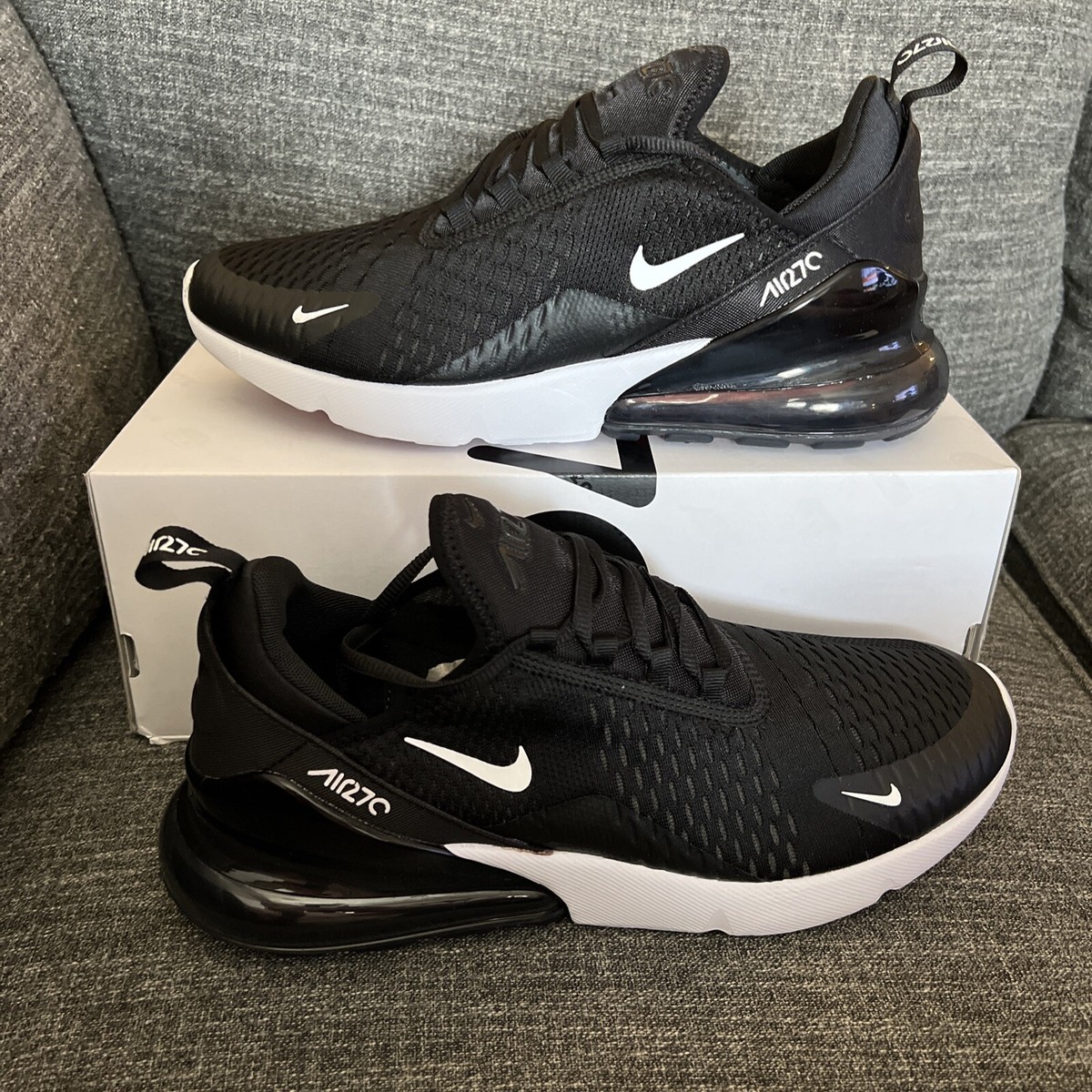 米大人気激安Sale!! Air Max 270 React リアクトBlack/ White NIKE AIR MAX 270 BLACK/ANTHRACITE-WHITE MENS SZ 10.5 [AH8050