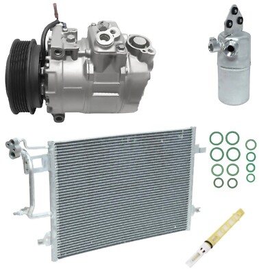 RYC Reman AC Compressor Kit W/ Condenser AG61A Fits Allroad Quattro 2.7L 2005