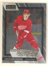 Simon Edvinsson 2023-24 OPC Platinum Rookie Card #220 Red Wings