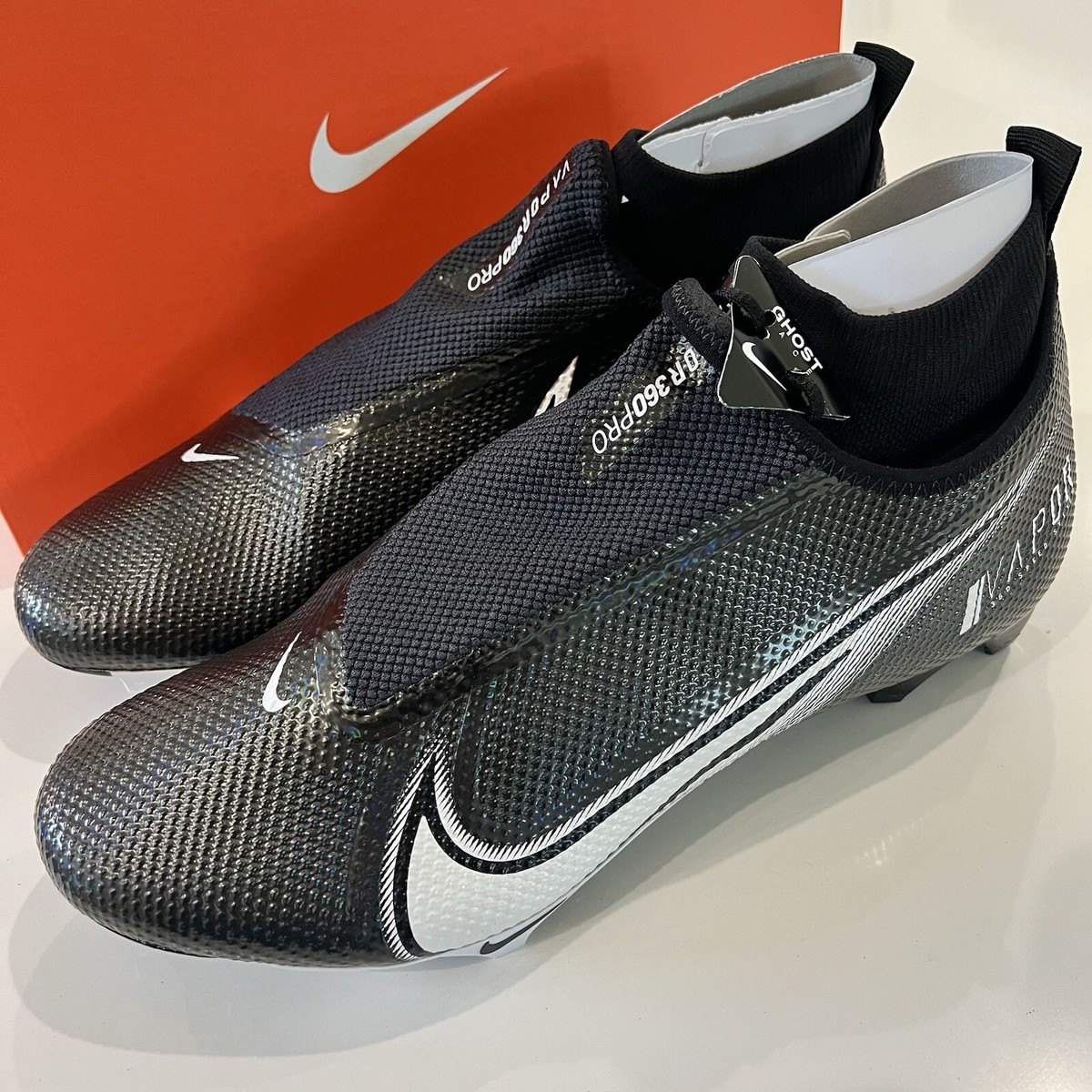 Nike Vapor Edge Pro 360 Football Cleats Black/White CV6348-001 Men’s Size 16 Nike Vapor Edge Pro 360 Football Cleats Black/White CV6348  main image 2