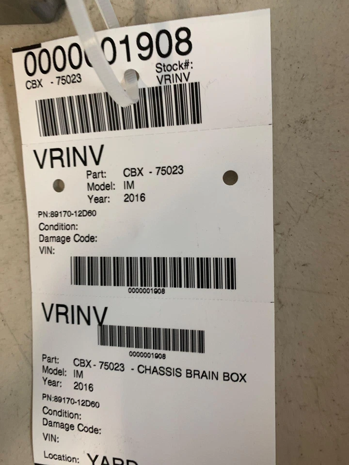 ✅ 2016 SCION IM SRS CONTROL MODULE PN:89170-12D60 OEM - Image 4 of 4