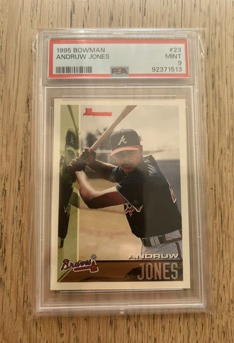1995 Bowman #23 ANDRUW JONES Atlanta Braves RC Rookie Card PSA 9