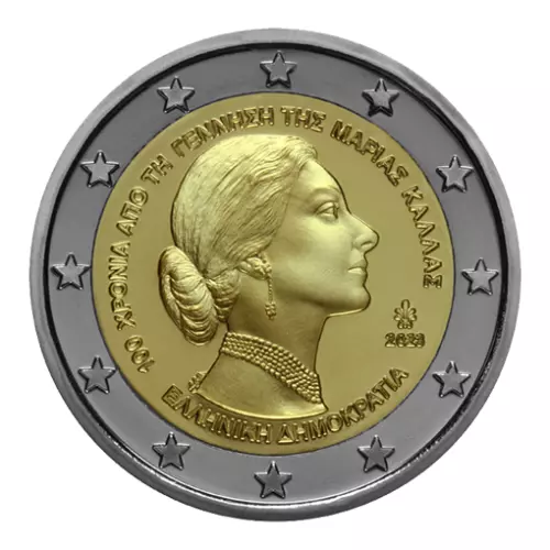 Greece 2 euros 2023 "Maria Callas" UNC from roll !!! SUPER COIN !!!