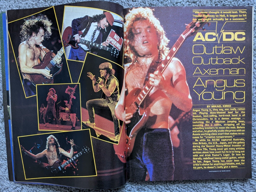 VTG 1984 MARCH FACES MAGAZINE AC/DC Crue SABBATH KISS JOAN JETT HAIR BAND 80s - Picture 3 of 5