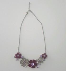 Debenhams Ladies Floral Metal Purple 