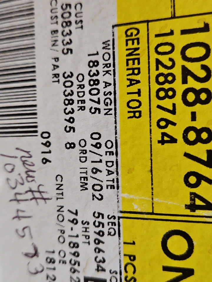 NEW ACDELCO 10288764 Alternator-GENERATOR 12V/ 125amp 99-05 GM - Image 2 of 4