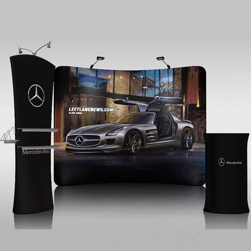 8' Perfect-Pop Curved Trade Show Display