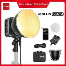 ZHIYUN Molus G200 200W COB Video Light  LED Photography Lighting APP Control