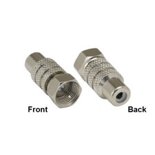  10X F-Type Male to RCA Female Connector Coupler for Video Device Applications
