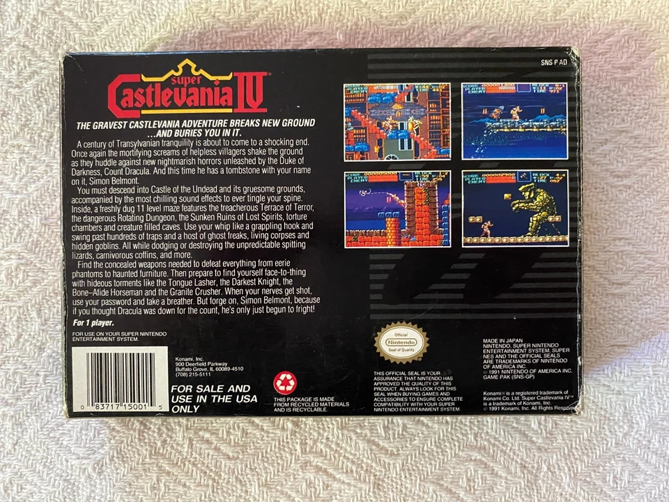Super Castlevania IV SNES - NTSC-U/C USA VGC CIB - High Quality Packing - Image 3 of 4