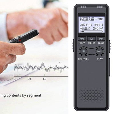 Mini Voice Activated Recorder Digital Sound LCD Audio MP3 Player Recording 32GB