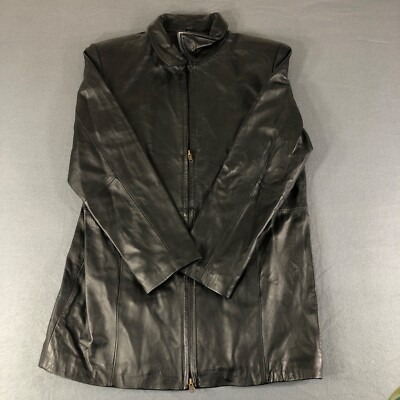 Centigrade Zip-Up Lined Genuine Leather Jacket Men's S Black