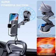 Car Phone Holder Mount, Strong Suction Cup Windshield Mount