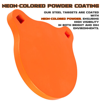 Highwild AR500 Steel Target 8 x 1/2 Gong Shooting Metal Target - Neon