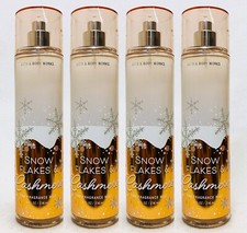 4 Bath  Body Works SNOWFLAKES CASHMERE Fine Fragrance Mist Body Spray 8 oz
