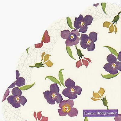 12 Servietten Papier rund Ø 34 cm geblümt Blumen Wallflower IHR Ideal Home Range