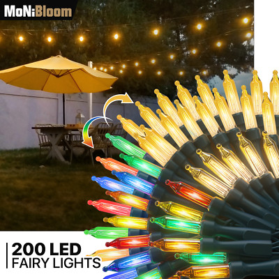 Plug In 200 LED String Light 8 Mode Waterproof Party Wedding Outdoor Fairy Light