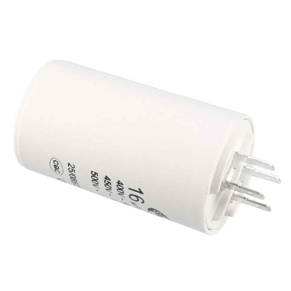 Condensateur Fonctionnement 16uF 450V Double Insert 50/60Hz 75x37mm pour Moteur - Photo 4/4