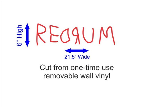 The Shining Here's Johnny Repositionable Decal + REDRUM Removable Decal Sticker - Picture 4 of 4