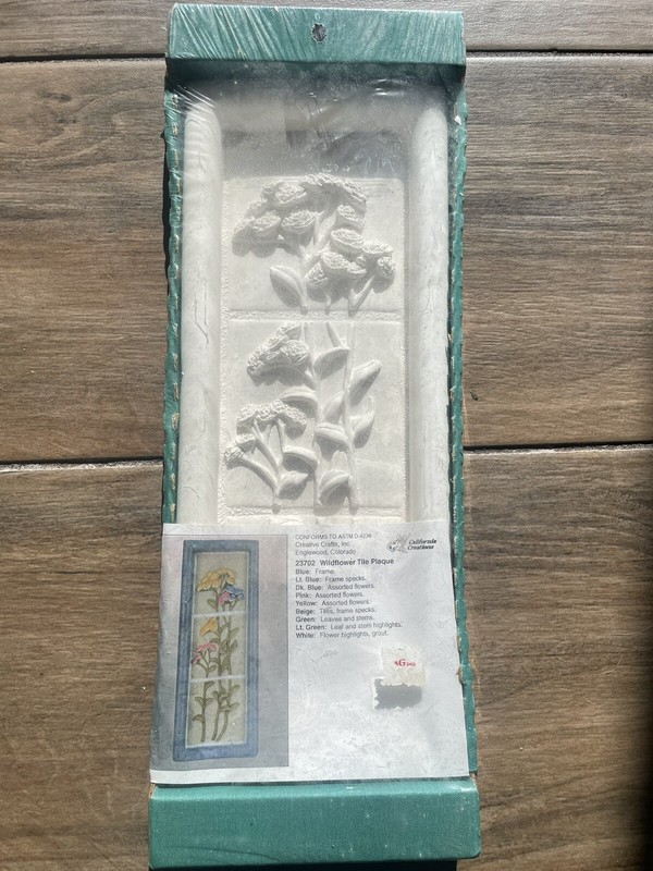 Creative Crafts Wildflower Tile Plaque