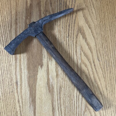 Antique Stone Mason Hammer Bricklayer Claw End Iron Tool Early Original USA