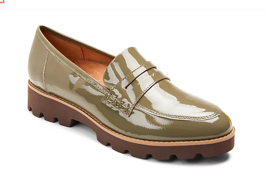 Vionic - Patent Leather Slip-On Loafers 