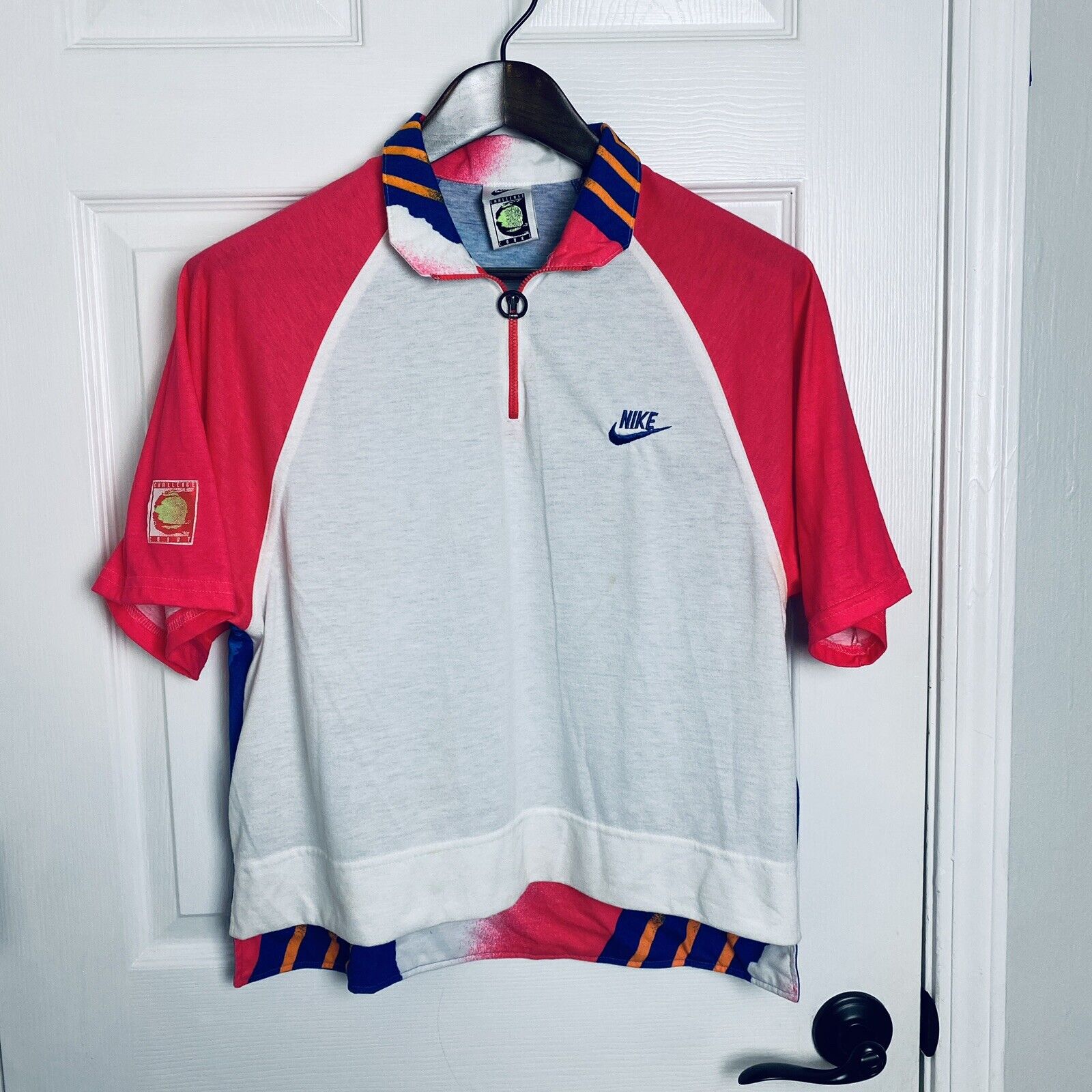 Verscheidenheid Snikken banaan Nike Challenge Court Andre Agassi 1990 Crop Top Tennis Polo Shirt Small  McEnroe | eBay