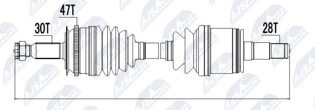 NPW-MS-000 NTY Drive Shaft for MITSUBISHI