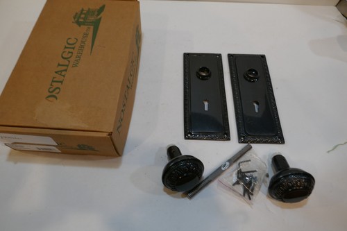 Nostalgic WareHouse Black New York Knob w New York Plates Dummy Set
